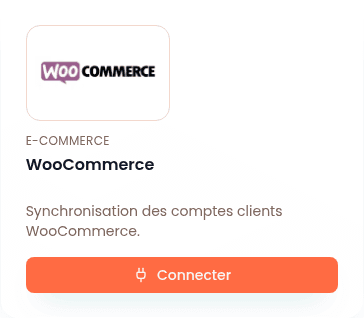 Connexion woocommerce dans Flex CRM — données de démonstration